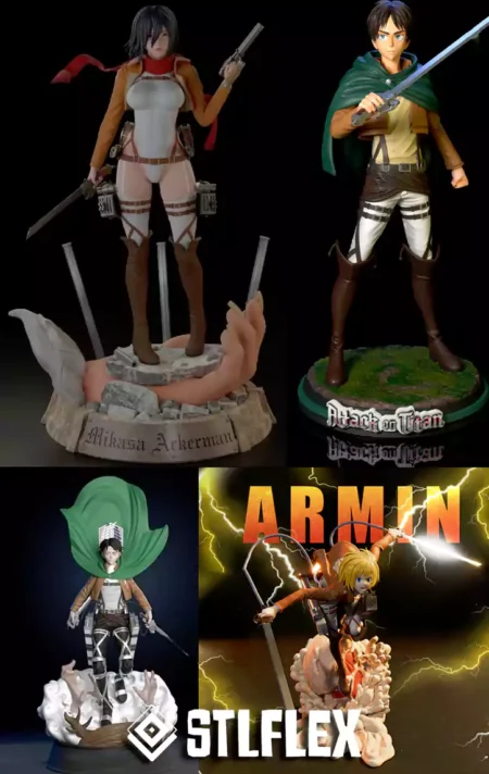 Attack on Titan 3D Models Pack