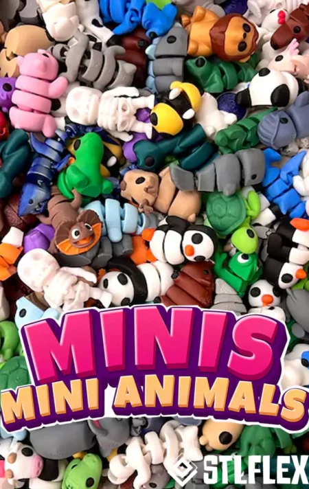 Mini Animals Fidgets STL Pack – 82 Models