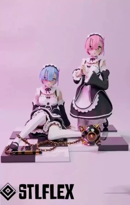 Re:Zero Rem and Ram 3D Models