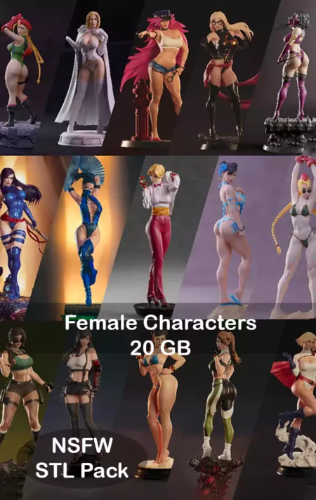 Female Characters Pack 20 GB STL Files