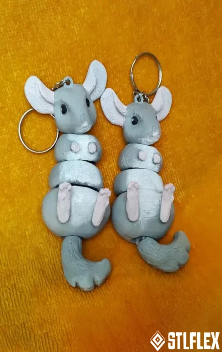 Chinchilla Keychain STL & 3MF File