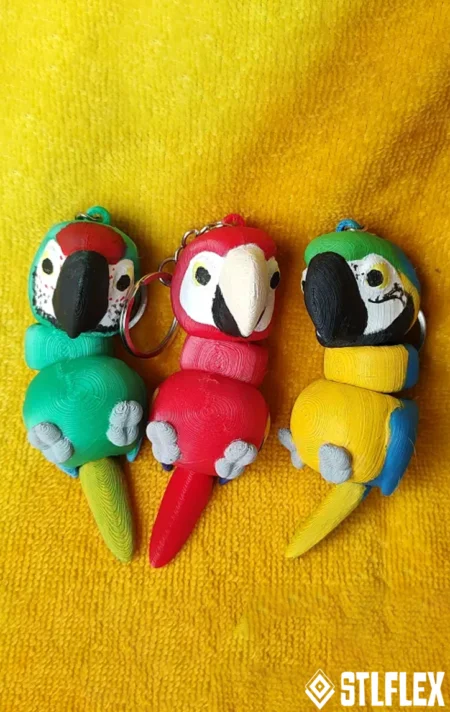 Macaw Keychain STL File