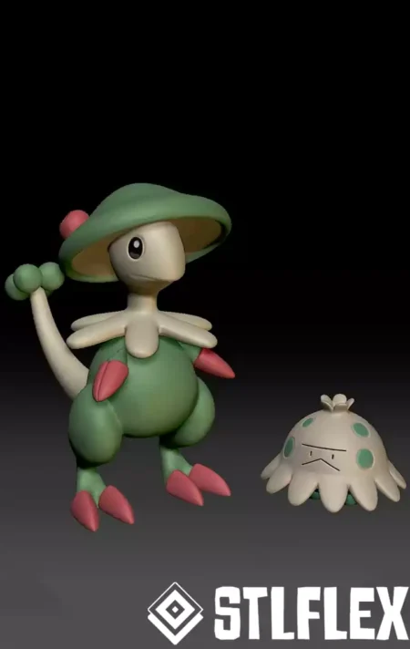 Shroomish and Breloom 3D Models