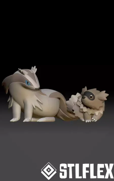 Zigzagoon and Linoone 3D Models