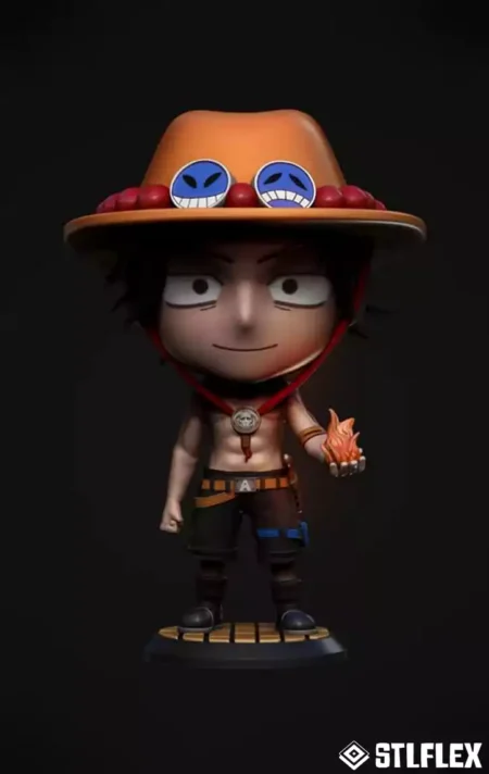 Ace One Piece Chibi STL File