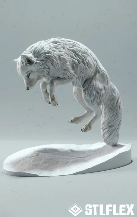 Fox Jumping 3D STL File