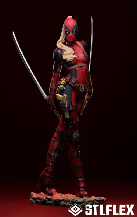 Lady Deadpool 3D Print STL File