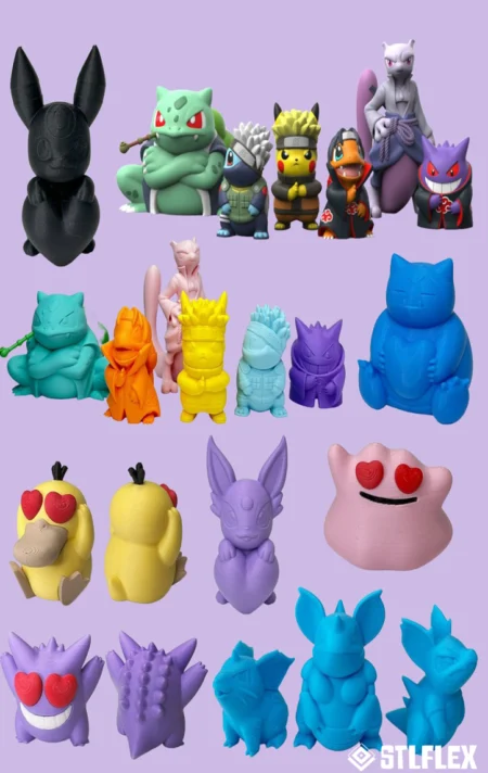 Pokémon February Pack 3D Print Model (STL & 3MF)