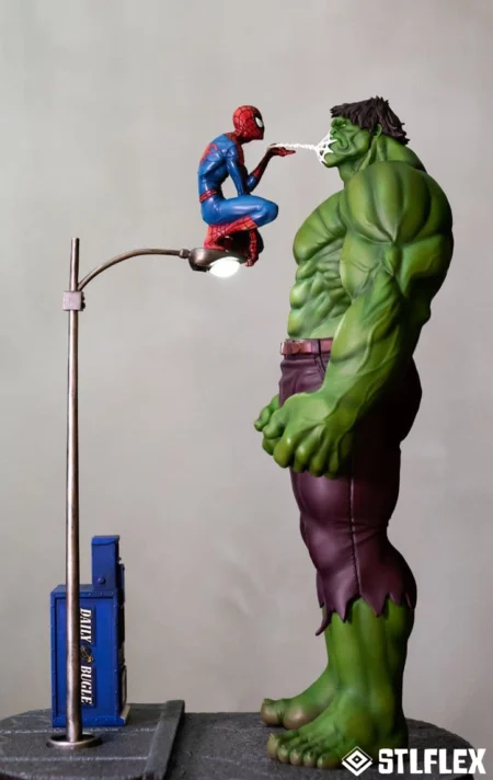 Spiderman vs Hulk STL File