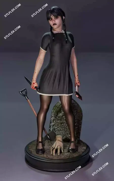 Wednesday Addams 3D Print STL File