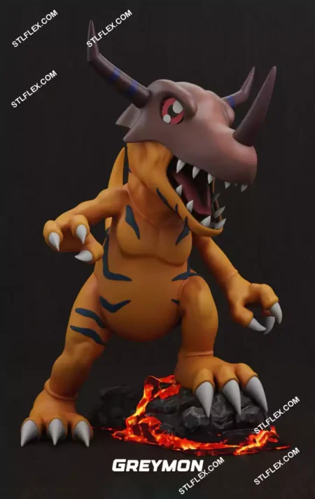 Greymon Digimon 3D Print STL Files