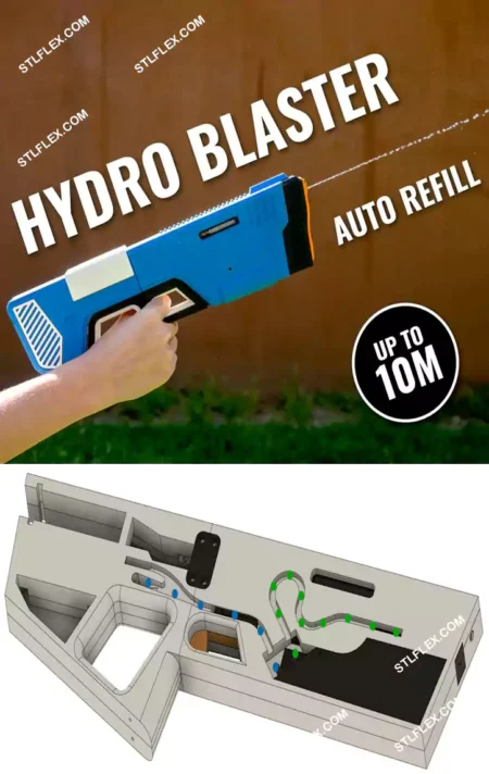 Hydro Blaster Water Gun 3D Print STL Files