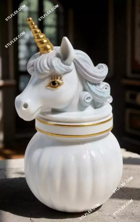 Unicorn Keepsake Jar STL & 3MF 3D Print Files