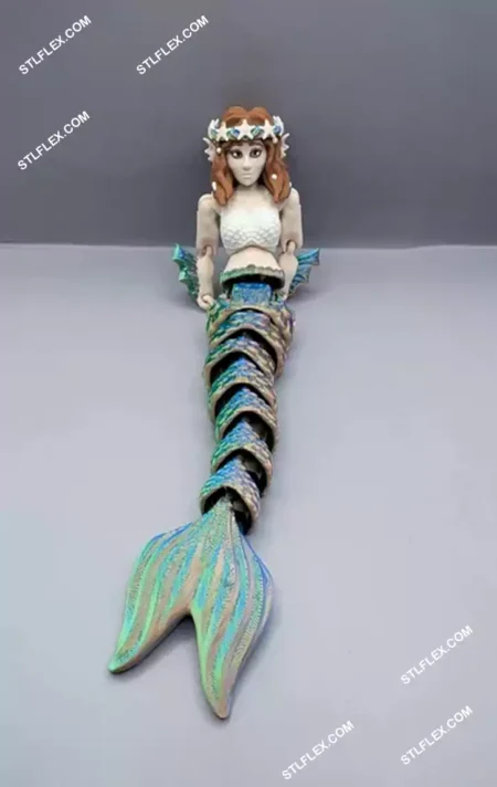 Flexi Mermaid Doll 3D Print Model