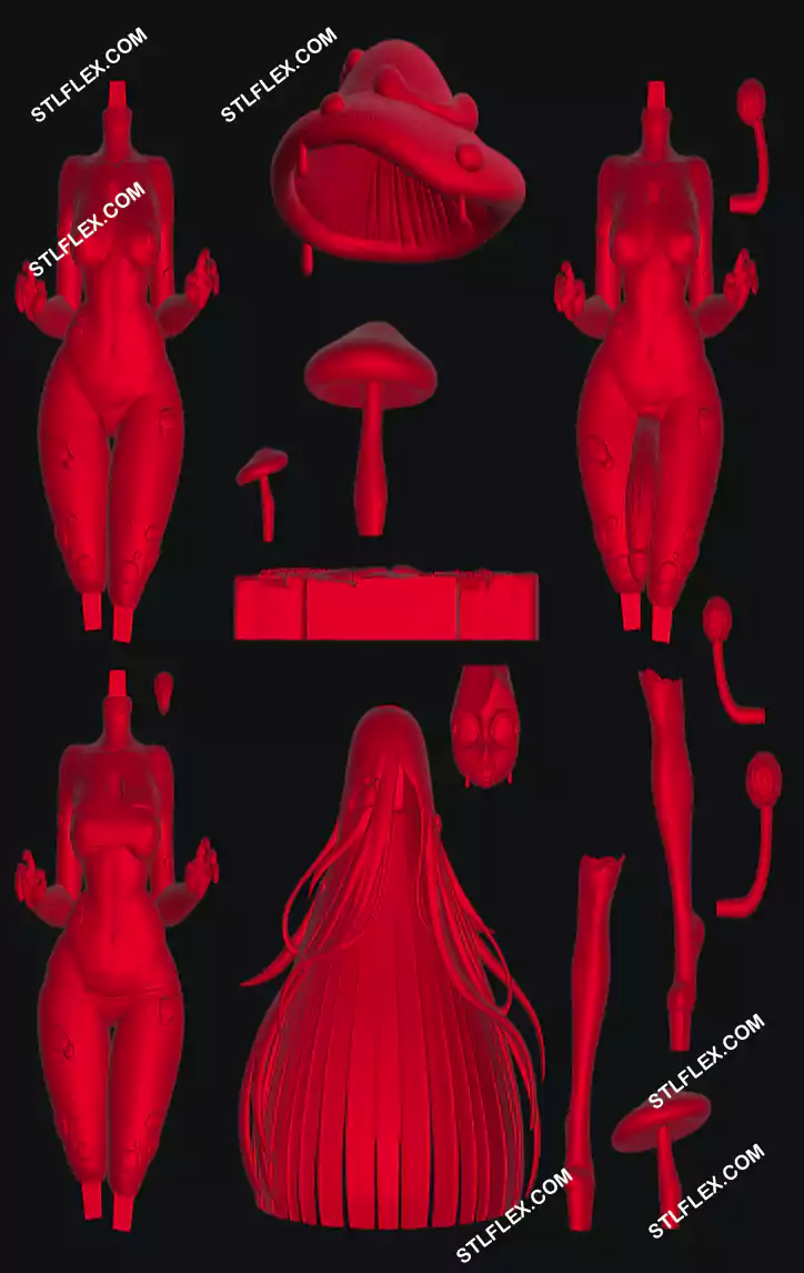 Mushroom Girl NSFW 3D Print Model