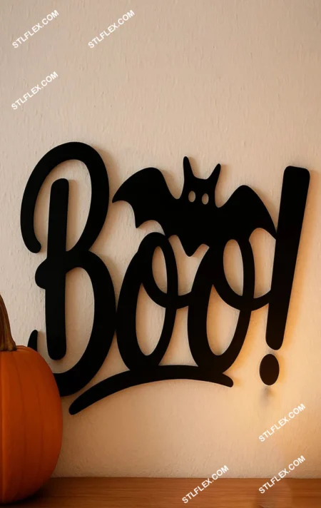 BOO! Halloween Wall Sign STL