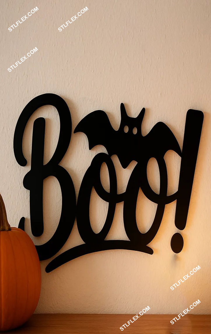 BOO! Halloween Wall Sign STL