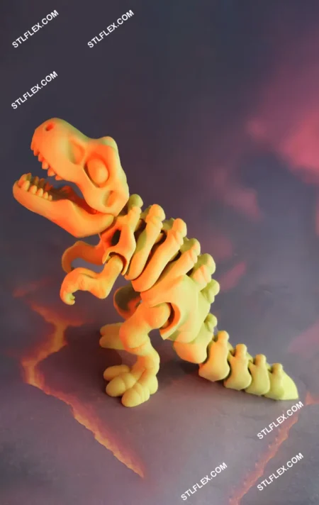 Flexi Skeleton T-Rex Dinosaur Epic 3D Model