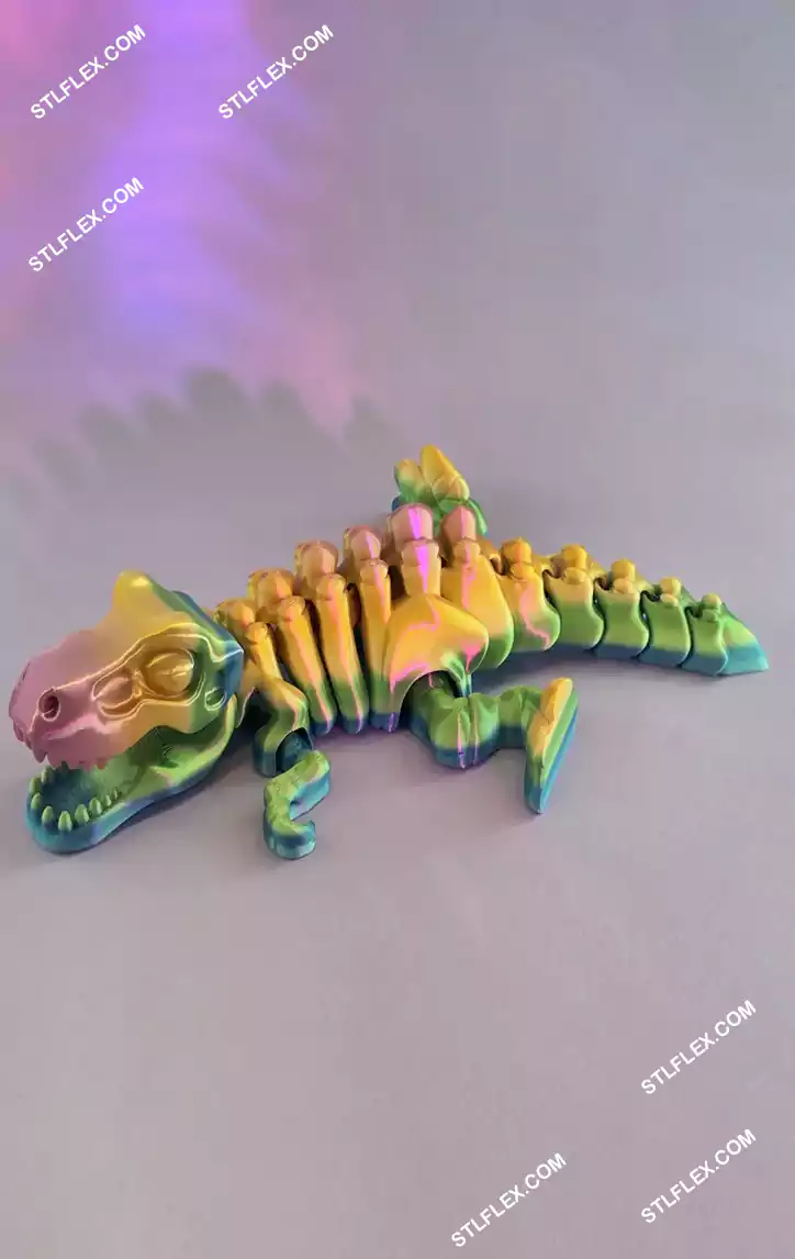 Flexi Skeleton T-Rex Dinosaur Epic 3D Model