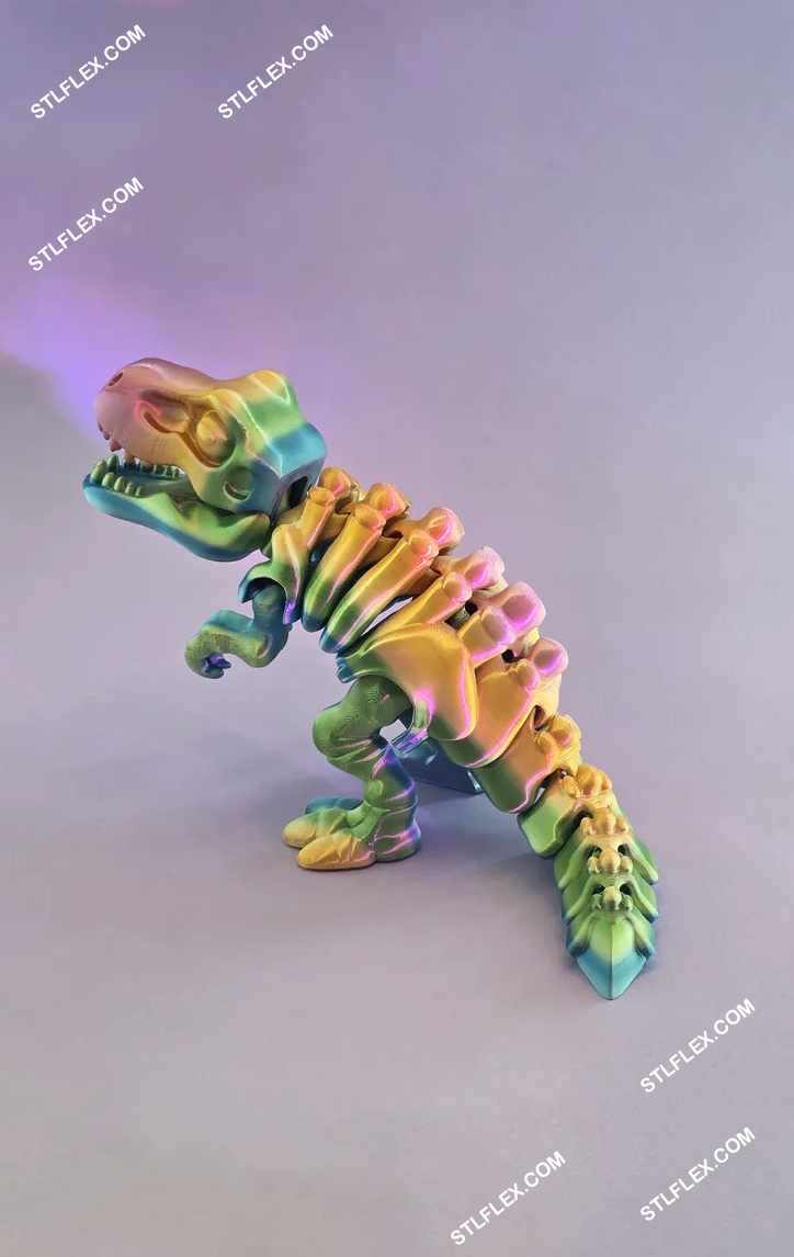 Flexi Skeleton T-Rex Dinosaur Epic 3D Model