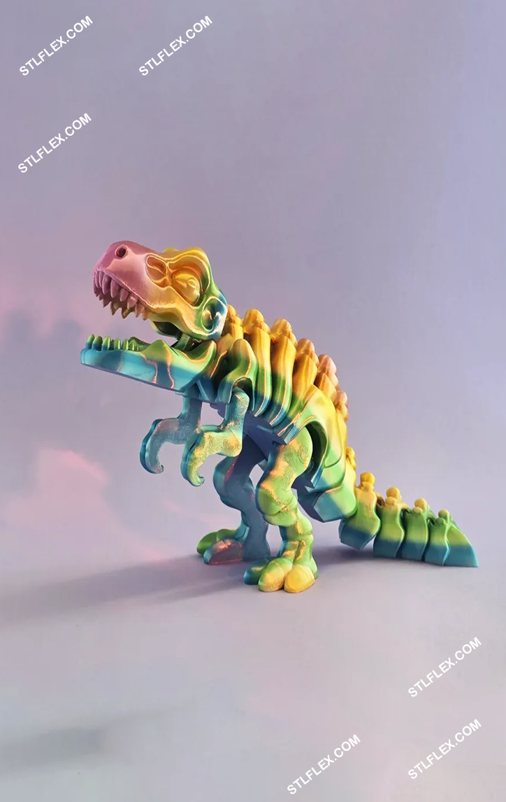 Flexi Skeleton T-Rex Dinosaur Epic 3D Model