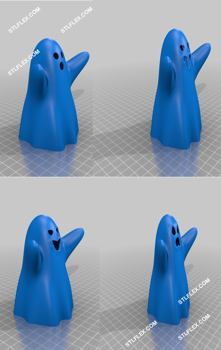 Halloween Ghosts Epic 3D Model