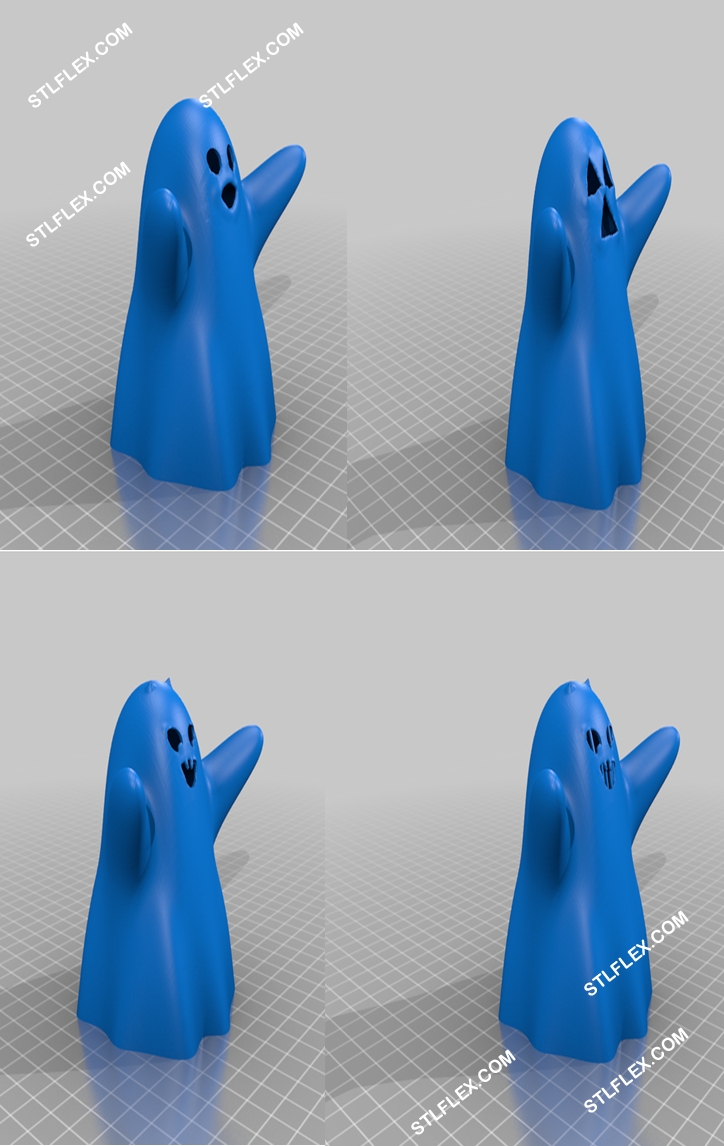 Halloween Ghosts Epic 3D Model