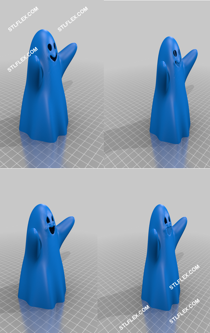 Halloween Ghosts Epic 3D Model