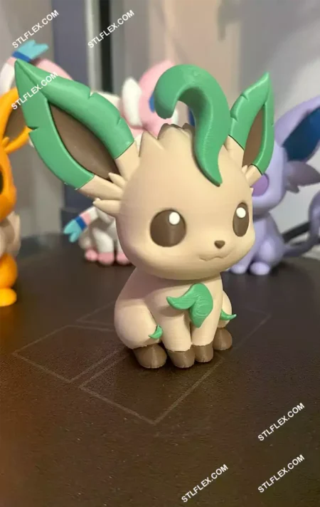 LEAFEON Chibi Adorable 3D Print Model STL