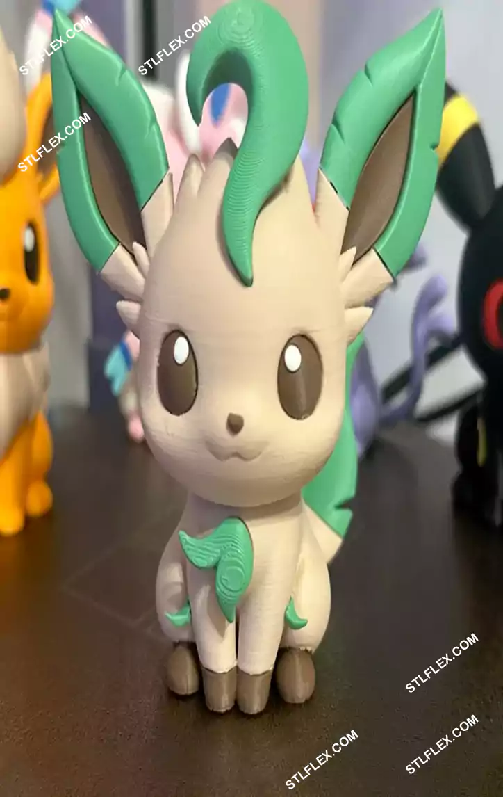 LEAFEON Chibi Adorable 3D Print Model STL