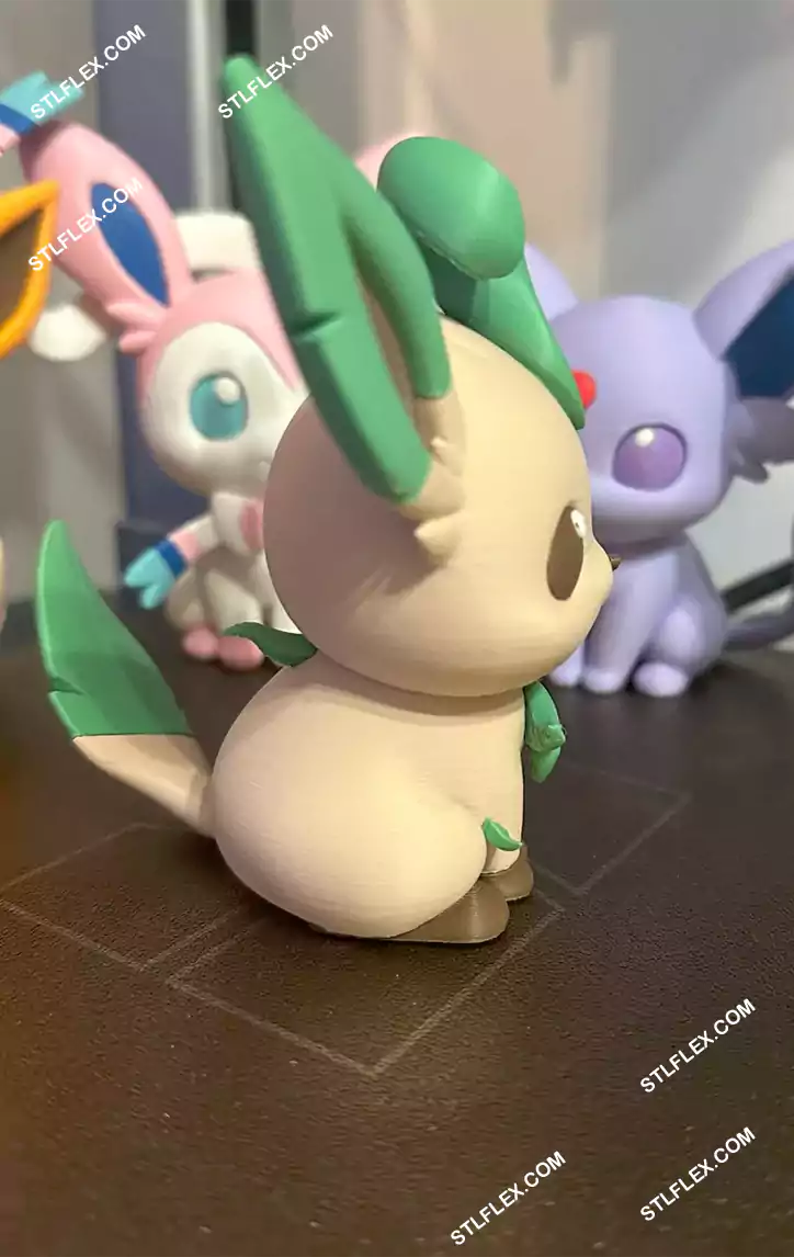 LEAFEON Chibi Adorable 3D Print Model STL
