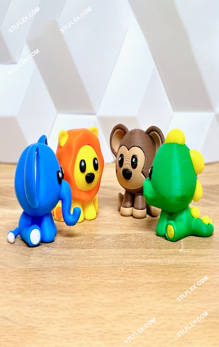 Minimals Safari Pack STL 3D Models