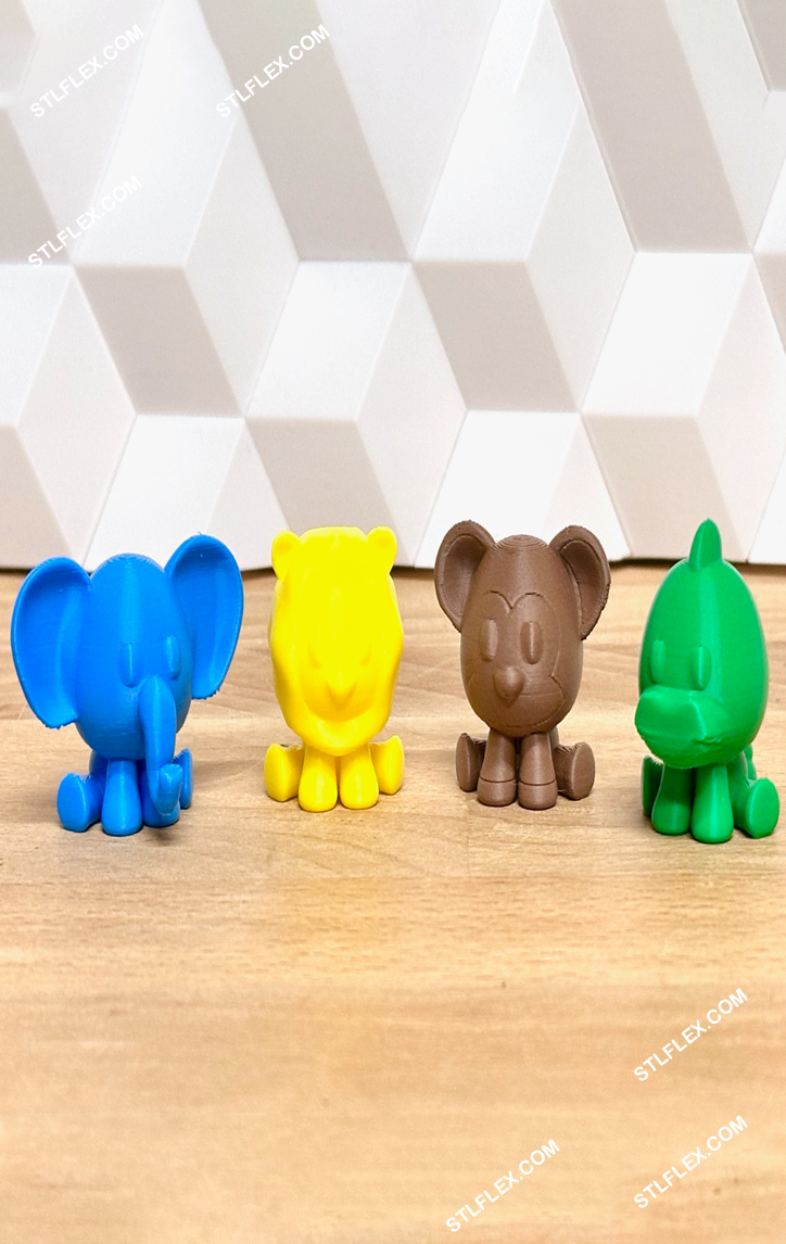 Minimals Safari Pack STL 3D Models