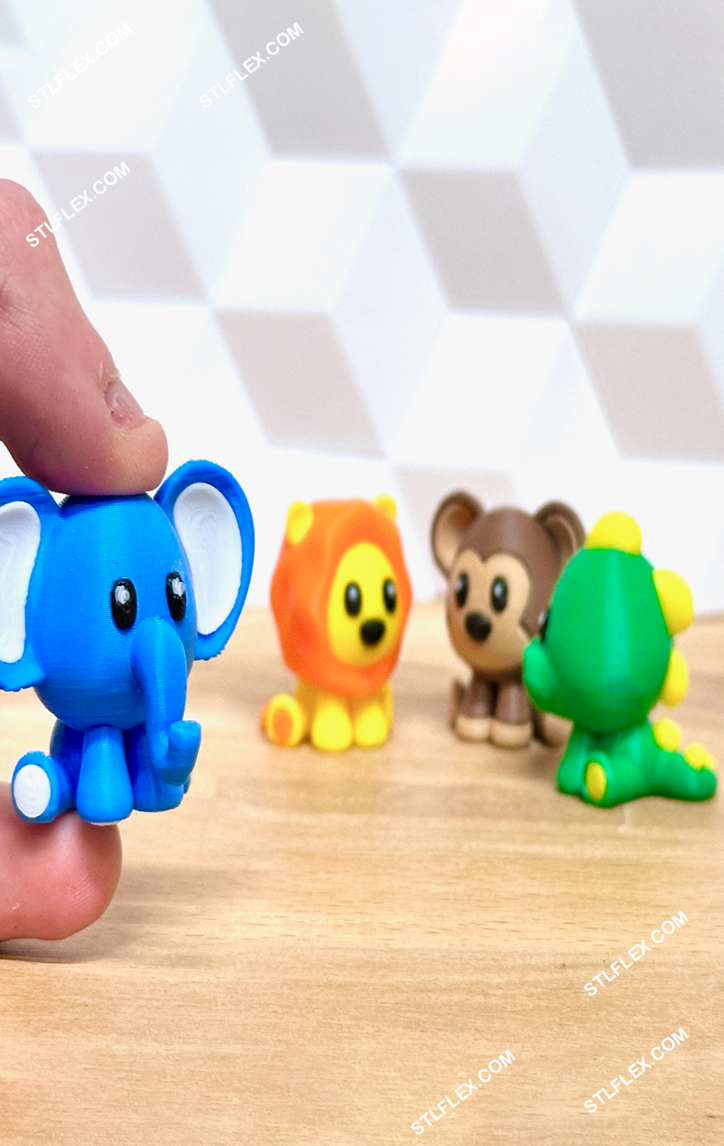 Minimals Safari Pack STL 3D Models