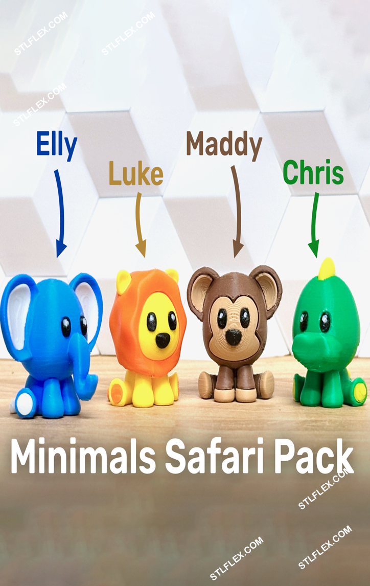 Minimals Safari Pack STL 3D Models