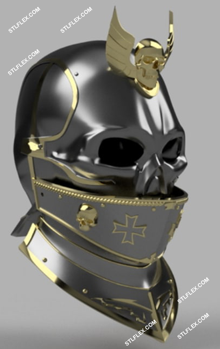 Warhammer Skull Paladin Helmet 3D Print STL File