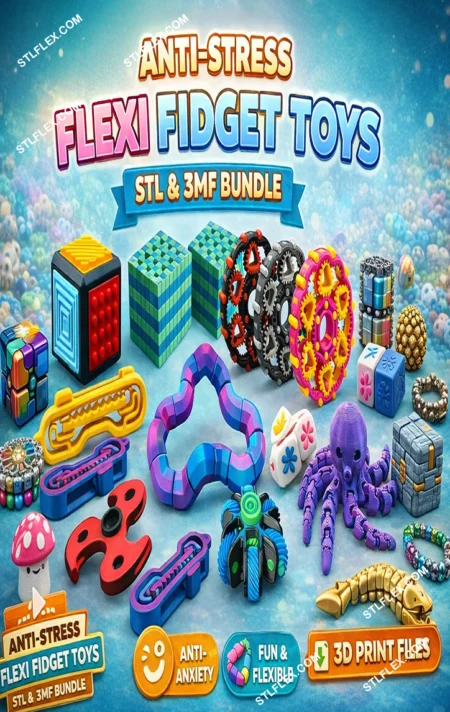 Anti-Stress Flexi Fidget Toys STL Bundle