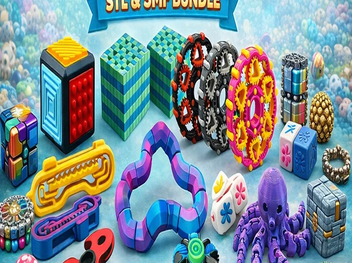 Anti-Stress Flexi Fidget Toys STL Bundle