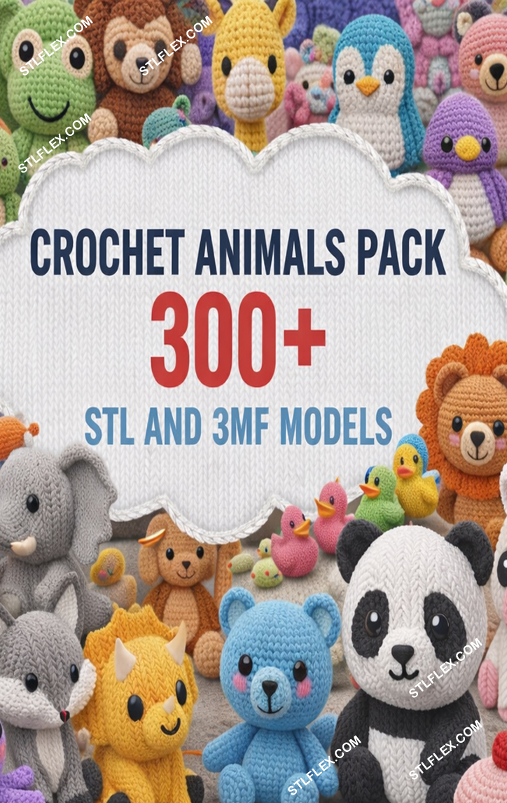 Knitted Animal 3D Print Models Mega Pack