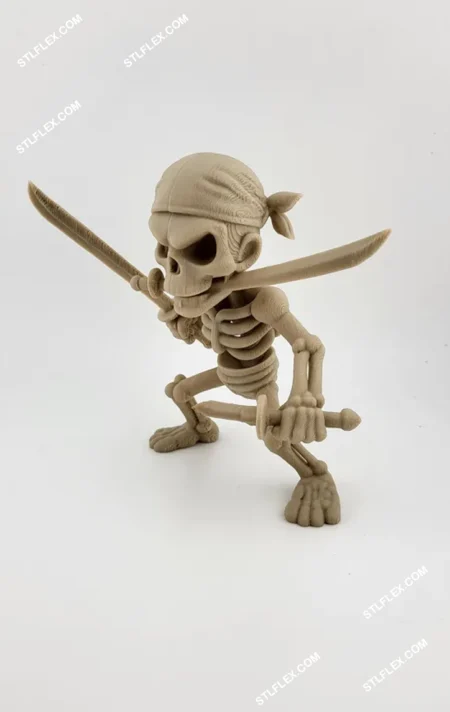 Pirate Skeleton Warrior STL & 3MF