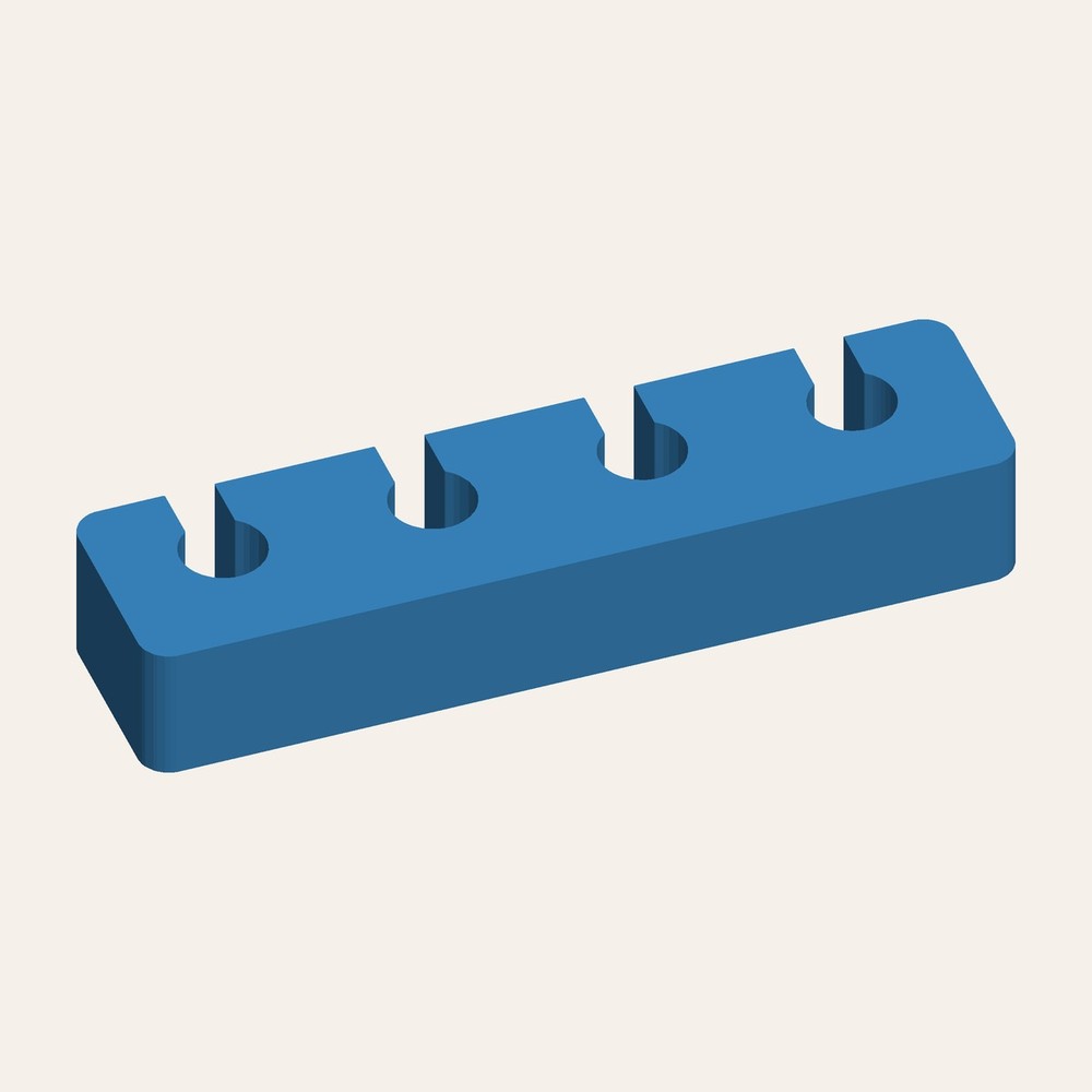 Free 3D printed 4 slot cable organizer STL by STLFLEX
