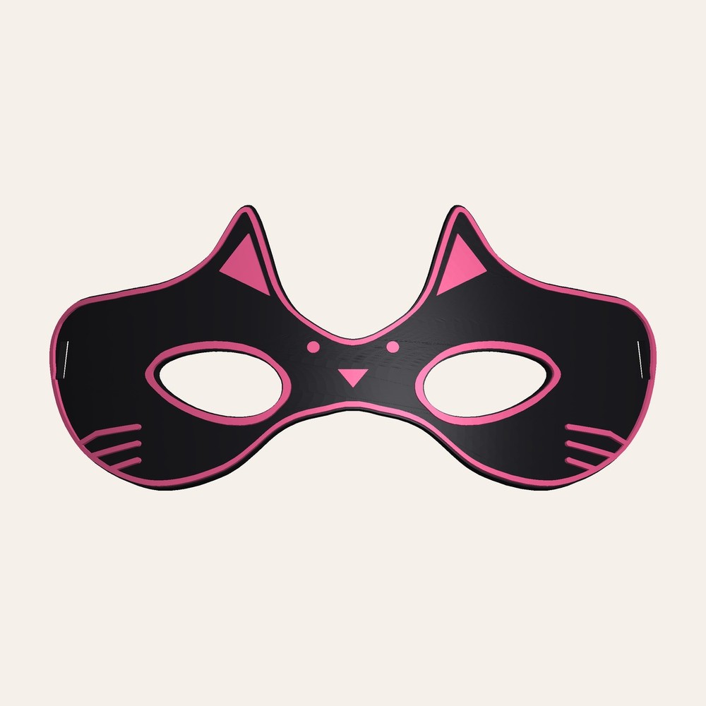 3D printed cat mask STL for Halloween and cosplay