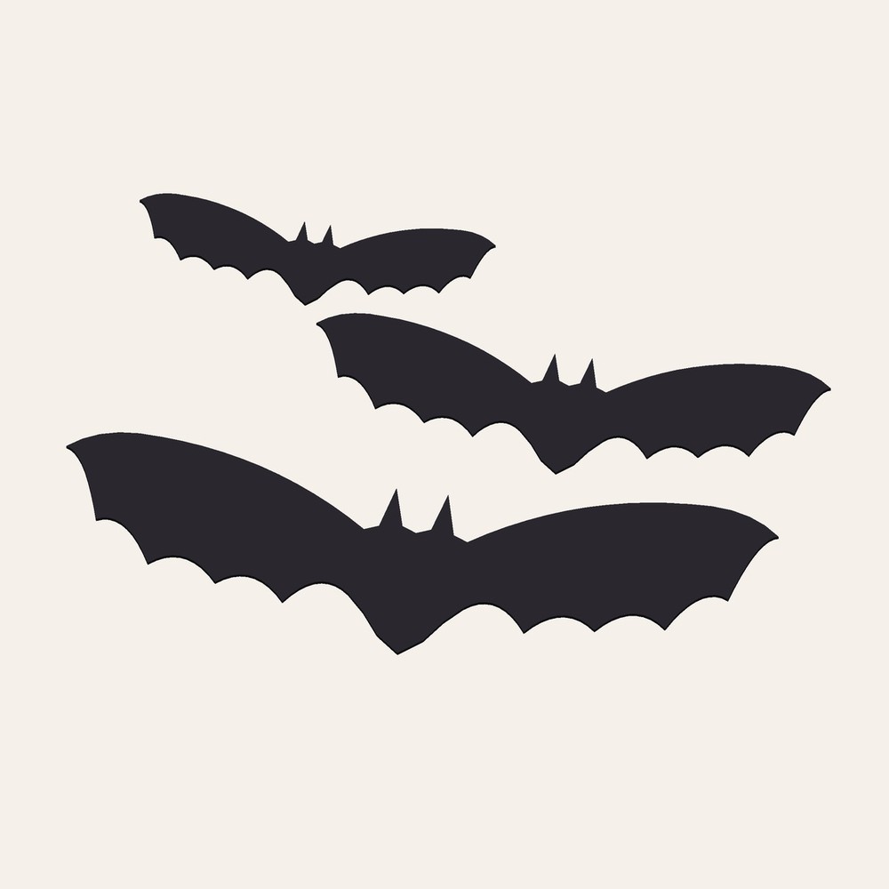 3D printed Halloween wall bats decoration in 3 sizes