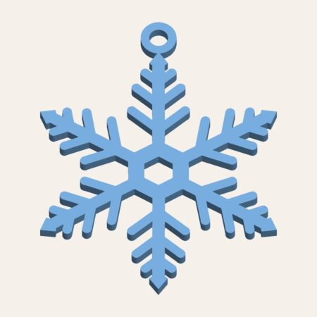 3D printed snowflake Christmas ornament – free STL