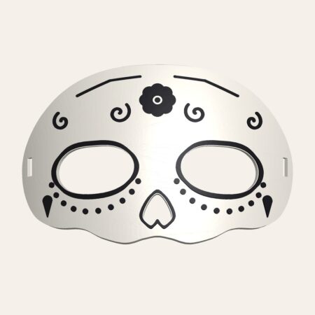3D printed sugar skull half mask STL for Halloween